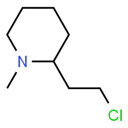 ChemSpider 2D Image | 2-(2-Chloroethyl)-1-methylpiperidine | C8H16ClN