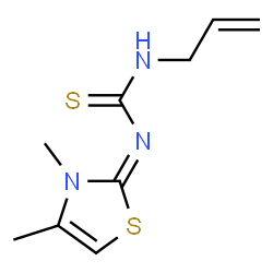 ChemSpider 2D Image | 1-Allyl-3-[(2E)-3,4-dimethyl-1,3-thiazol-2(3H)-ylidene]thiourea | C9H13N3S2