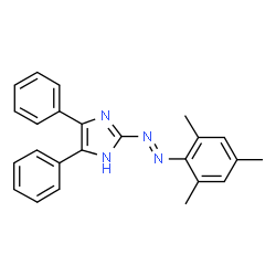 ChemSpider 2D Image | 2-[(E)-Mesityldiazenyl]-4,5-diphenyl-1H-imidazole | C24H22N4