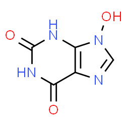 ChemSpider 2D Image | 9-Hydroxy-3,9-dihydro-1H-purine-2,6-dione | C5H4N4O3