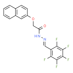 ChemSpider 2D Image | 2-(2-Naphthyloxy)-N'-[(E)-(pentafluorophenyl)methylene]acetohydrazide | C19H11F5N2O2