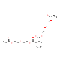 ChemSpider 2D Image | Bis{2-[2-(methacryloyloxy)ethoxy]ethyl} 4-cyclohexene-1,2-dicarboxylate | C24H34O10