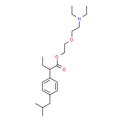 ChemSpider 2D Image | 2-(2-(Diethylamino)ethoxy)ethyl 2-(4-isobutylphenyl)butyrate | C22H37NO3