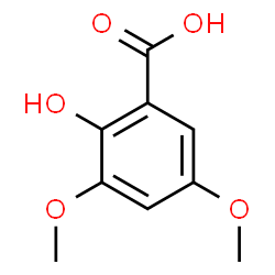 ChemSpider 2D Image | 2-Hydroxy-3,5-dimethoxybenzoic acid | C9H10O5