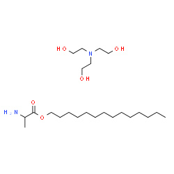 ChemSpider 2D Image | Tetradecyl alaninate - 2,2',2''-nitrilotriethanol (1:1) | C23H50N2O5