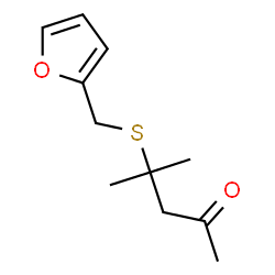 ChemSpider 2D Image | 4-(furfurylthio)-4-methyl-2-pentanone | C11H16O2S