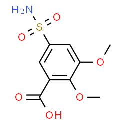 ChemSpider 2D Image | 2,3-Dimethoxy-5-sulfamoylbenzoic acid | C9H11NO6S