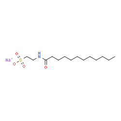 ChemSpider 2D Image | Sodium 2-(dodecanoylamino)ethanesulfonate | C14H28NNaO4S