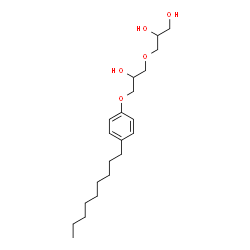 ChemSpider 2D Image | 3-(2-Hydroxy-3-(4-nonylphenoxy)propoxy)propane-1,2-diol | C21H36O5