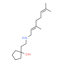 ChemSpider 2D Image | 1-(2-{[(2E)-3,7-Dimethyl-2,6-octadien-1-yl]amino}ethyl)cyclopentanol | C17H31NO