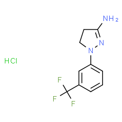 ChemSpider 2D Image | 3-AMINO-1-(3-(TRIFLUOROMETHYL)PHENYL)-2-PYRAZOLINE HYDROCHLORIDE | C10H11ClF3N3