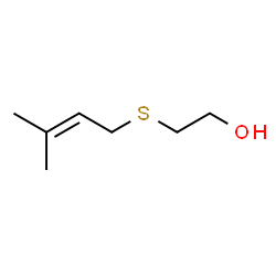 ChemSpider 2D Image | 2-((3-Methylbut-2-enyl)thio)ethanol | C7H14OS
