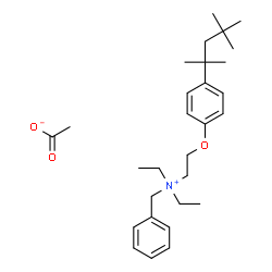 ChemSpider 2D Image | N-Benzyl-N,N-diethyl-2-[4-(2,4,4-trimethyl-2-pentanyl)phenoxy]ethanaminium acetate | C29H45NO3