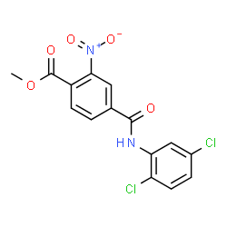 ChemSpider 2D Image | Methyl 4-[(2,5-dichlorophenyl)carbamoyl]-2-nitrobenzoate | C15H10Cl2N2O5
