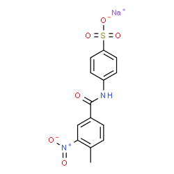 ChemSpider 2D Image | Sodium 4-[(4-methyl-3-nitrobenzoyl)amino]benzenesulfonate | C14H11N2NaO6S
