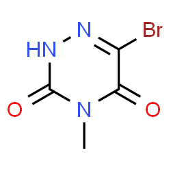 ChemSpider 2D Image | 6-Bromo-4-methyl-1,2,4-triazine-3,5(2H,4H)-dione | C4H4BrN3O2
