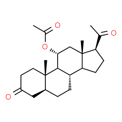 ChemSpider 2D Image | (5alpha,9xi,11alpha,14xi)-3,20-Dioxopregnan-11-yl acetate | C23H34O4