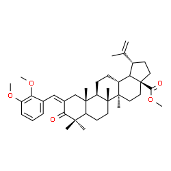 ChemSpider 2D Image | Methyl (2Z,5xi,18xi)-2-(2,3-dimethoxybenzylidene)-3-oxolup-20(29)-en-28-oate | C40H56O5