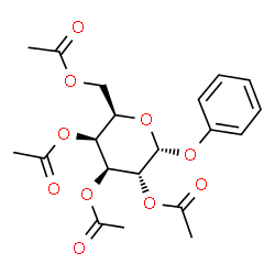 ChemSpider 2D Image | Phenyl 2,3,4,6-tetra-O-acetyl-alpha-D-galactopyranoside | C20H24O10
