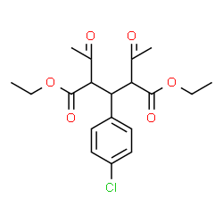 ChemSpider 2D Image | Diethyl 2,4-diacetyl-3-(4-chlorophenyl)pentanedioate | C19H23ClO6