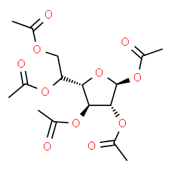 ChemSpider 2D Image | 1,2,3,5,6-Penta-O-acetyl-alpha-L-altrofuranose | C16H22O11