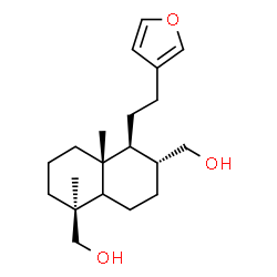ChemSpider 2D Image | {(4aR,5S,6R)-5-[2-(3-Furyl)ethyl]-1,4a-dimethyldecahydronaphthalene-1,6-diyl}dimethanol | C20H32O3