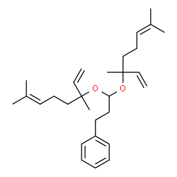 ChemSpider 2D Image | (3,3-Bis((1,5-dimethyl-1-vinyl-4-hexenyl)oxy)propyl)benzene | C29H44O2