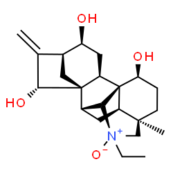 ChemSpider 2D Image | (1R,2R,4S,5S,7R,8R,9R,10R,11S,13R,16S,17R)-11-Ethyl-13-methyl-6-methylene-11-azahexacyclo[7.7.2.1~5,8~.0~1,10~.0~2,8~.0~13,17~]nonadecane-4,7,16-triol 11-oxide | C22H33NO4