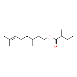 ChemSpider 2D Image | 3,7-Dimethyl-6-octen-1-yl 2-methylbutanoate | C15H28O2