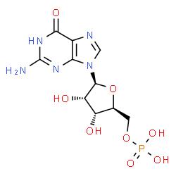 ChemSpider 2D Image | L-guanosine-5'-monophosphate | C10H14N5O8P