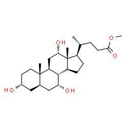 ChemSpider 2D Image | 3alpha,7alpha,12alpha-Trihydroxy-5alpha-cholan-24-oic Acid Methyl ester | C25H42O5