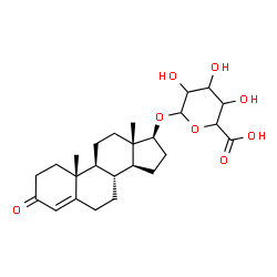 ChemSpider 2D Image | (17beta)-3-Oxoandrost-4-en-17-yl hexopyranosiduronic acid | C25H36O8