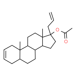 ChemSpider 2D Image | 17-Allyl-10,13-dimethyl-4,5,6,7,8,9,10,11,12,13,14,15,16,17-tetradecahydro-1H-cyclopenta[a]phenanthren-17-yl acetate | C24H36O2