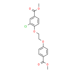 ChemSpider 2D Image | Methyl 3-chloro-4-(2-(4-(methoxycarbonyl)phenoxy)ethoxy)benzoate | C18H17ClO6