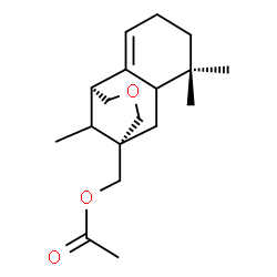 ChemSpider 2D Image | [(1S,9R)-6,6,13-Trimethyl-11-oxatricyclo[7.3.1.0~2,7~]tridec-2-en-9-yl]methyl acetate | C18H28O3