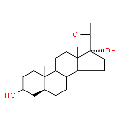 ChemSpider 2D Image | (5alpha,8xi,9xi,10xi,13xi,14xi)-Pregnane-3,17,20-triol | C21H36O3