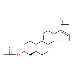 ChemSpider 2D Image | (5alpha,8xi,10xi,13xi,14xi)-20-Oxopregna-9(11),16-dien-3-yl acetate | C23H32O3