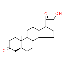 ChemSpider 2D Image | (5alpha,8xi,9xi,10xi,13xi,14xi,17xi)-21-Hydroxypregnane-3,20-dione | C21H32O3