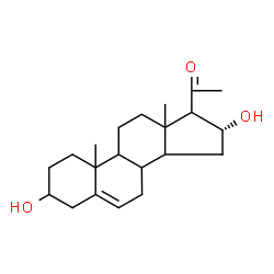 ChemSpider 2D Image | (16alpha)-3,16-Dihydroxypregn-5-en-20-one | C21H32O3
