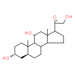 ChemSpider 2D Image | (3alpha,5alpha,8xi,9xi,10xi,13xi,14xi,17xi)-3,11,21-Trihydroxypregnan-20-one | C21H34O4