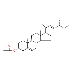 ChemSpider 2D Image | (10alpha,13xi,14xi,17xi,22E)-Ergosta-5,7,22-trien-3-yl acetate | C30H46O2