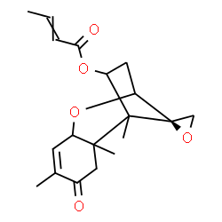 ChemSpider 2D Image | (6xi,11xi,12R)-8-Oxo-12,13-epoxytrichothec-9-en-4-yl 2-butenoate | C19H24O5