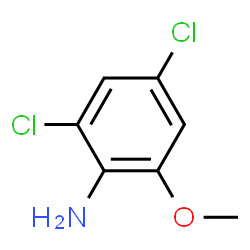 ChemSpider 2D Image | 2,4-Dichloro-6-methoxyaniline | C7H7Cl2NO