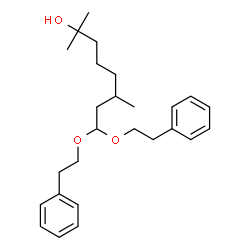 ChemSpider 2D Image | 2,6-Dimethyl-8,8-bis(2-phenylethoxy)-2-octanol | C26H38O3