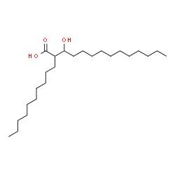 ChemSpider 2D Image | 2-Decyl-3-hydroxytetradecanoic acid | C24H48O3