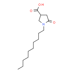 ChemSpider 2D Image | 1-Decyl-5-oxo-3-pyrrolidinecarboxylic acid | C15H27NO3
