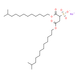 ChemSpider 2D Image | Sodium 1,4-bis[(11-methyldodecyl)oxy]-1,4-dioxo-2-butanesulfonate | C30H57NaO7S