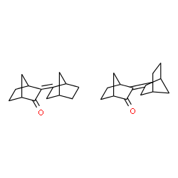 ChemSpider 2D Image | (2E)-2,2'-Bi(bicyclo[2.2.1]heptan)-2(2')-en-3-one - 2,2'-bi(bicyclo[2.2.1]heptan)-2(2')-en-3-one (1:1) | C28H36O2