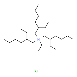 ChemSpider 2D Image | N,2-Diethyl-N,N-bis(2-ethylhexyl)-1-hexanaminium chloride | C26H56ClN
