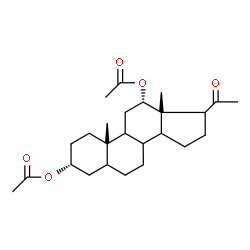 ChemSpider 2D Image | (3alpha,8xi,9xi,10alpha,12alpha,13alpha,14xi,17xi)-20-Oxopregnane-3,12-diyl diacetate | C25H38O5